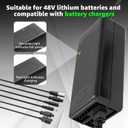 54.6V 2A Fast Charger 7 in 1 Plugs for 48V Lithium Batteries, Universal Power Adapter for 48V-54.6V Lithium Batteries