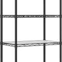 SONGMICS 7-Tier Storage Unit, Wire Shelving, Kitchen Metal Rack With Adjustable Shelves, Shelf Liners, 8 Hooks, for Garage, 13.4 x 23.2 x 70.9 Inches, Black ULGR067B01