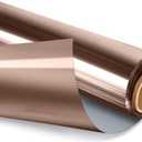 HIDBEA Window Privacy Film Daytime, Heat Control Sun Blocking Anti UV Non-Adhesive Self Static Cling One Way Mirror Window Tint for Home (Brown-Silver, 35.4 Inch x 8.2 Feet)