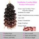 Gogo Curl Crochet Hair 10 Inch, Pre Looped Boho Curly Crochet Hair for Black Women, Water Wave Synthetic Braiding Hair, Lightweight, Natural Look, Easy Install (8 Packs,1B/30)
