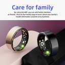 Smart Ring for Women & Men, Fitness Tracker with Heart Rate, Blood Oxygen, Blood Pressure, Sleep Monitoring, Step Counting, IP68 Waterproof for iPhone and Android Black 13