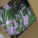 24 Inch Purple Artificial Forsythia Silk Front Door Wreath | Vibrant purple silk flower summer wreath, decor for wall, farmhouse indoor & outdoor home decoration