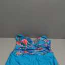 Yonique Womens Underwire Tankini Swimsuits with Skirt Two Piece Bathing Suits Tummy Control Swimwear, (Blue Flower, Large)
