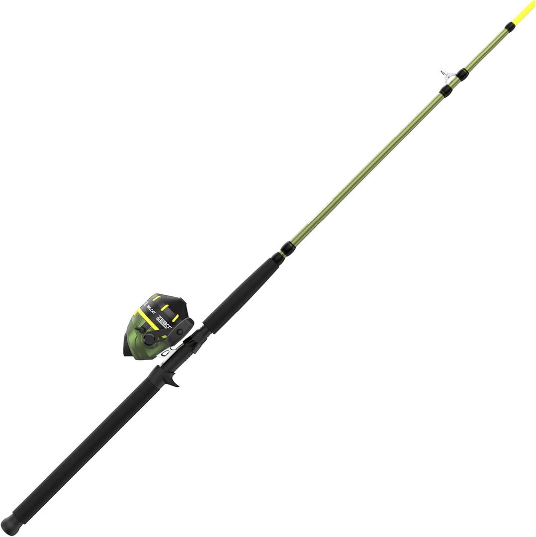 Zebco Big Cat Spincast Reel and Fishing Rod Combo, All-Metal Gears, Changeable Right- or Left-Hand Retrieve