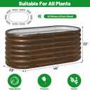SnugNiture Galvanized Steel Raised Garden Bed Kit - 4x2x2 ft Large Metal Planter Box for Vegetables, Flowers, Herbs | Easy Assembly, Open Bottom Design