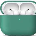 R-fun for AirPods Pro 3 Case (2025), Soft Silicone Protective Case Cover Compatible with Apple AirPods Pro 3rd Generation (USB-C Cable) for Women Men with Cleaning Kit and Keychain, Pine Green