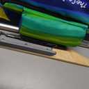 Tommy Bahama 5-Position Classic Lay Flat Folding Backpack Beach Chair, Blue and Green Stripe, 23" x 25.25" x 31.5"