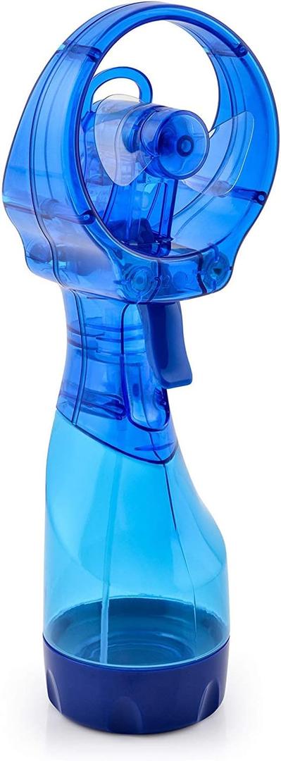 O2COOL Deluxe Handheld Battery Powered Water Misting Fan (Dark Blue) (Single)