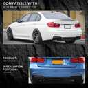 Rear Diffuser Compatible with 2012-2018 BMW 3 Series F30 F35 328i M-Performance Style Rear Bumper Lower Lip Diffuser Single Exhaust Two Outlet (Carbon Look)