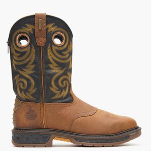 Georgia Boot Carbo-Tec LT Steel Toe Waterproof Pull On Work Boot, Mens Size: 12W