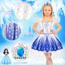 EULRGAUS Princess Dress Up, Toddler Dress Up Clothes, Cosplay Princess Costume Gift Set with Princess Dresses and Princess Toys, Pretend Play Girl Toys Age 3-6, Halloween Christmas Birthday Gift (S)