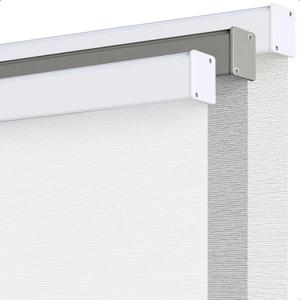 SHECUTE Cordless Blackout Roller Shades for Indoor Windows, Blackout Window Blinds for Home Living Room Bedroom and Office, Free Stop Roller Window Shades with Square Valance (35W x 64L, White) (35"W x 64"H, A.white)