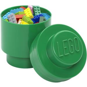 LEGO Storage Box Brick 1 Round Dark Green