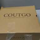 Coutgo Womens Kitten Heel Knee High Boots Pointed Toe Tall Boots Pull On Winter Dress Long Boot Shoes, Size 8, Beige