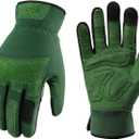 Vgo... 1-Pair Ladies' Synthetic Leather Gardening Gloves, Puncture-proof, Thornproof, Durability & Anti-shock Work Gloves, Touchscreen (Size S, Green, SL7471)