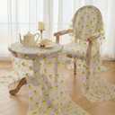 Moukeren 8 Pcs Tulle Table Runner 30 x 120 Inch Tulle Lace Cloth Rectangle Fruit Table Cover for Summer Birthday Baby Shower Wedding Party Home Kitchen Decor (Lemon)