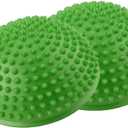 PVC Semi-Circular Durian Ball Inflatable Half Yoga Balls Massage Point Fitball Exercises Trainer Fitness Balance Ball(Green)
