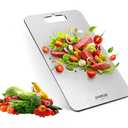 APMRQIB Titanium Cutting Boards for Kitchen, 100% Pure Titanium Cutting Boards Double Sided Non Toxic Cutting Board, Hygiene Durable Dishwasher Safe 10.3”×6.3"