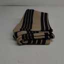 Black and Khaki Striped Rugs 3x5, Outdoor Cotton Hand Woven Front Door Mat,Washable Reversible Layered Fall Door Mats, Foldable Front Porch Rug for Entryway/Home Entrance/Farmhouse/Autumn