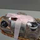 Aqua Elegante Spa Basket For Women - Deluxe Bath Set with Wash, Bubble Bath, Lotion, Salts, Body Scrub, Towel, Shower Puff, Bathbombs, Reusable Basket, Gifts for Mom, Wife, Her - Rose Oil & Orchid