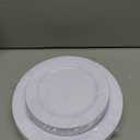 FLOWERCAT 60PCS White Plastic Plates - Heavy Duty White Disposable Plates for Easter Party/Wedding -serve for 30 guests Include 30PCS 10.25" & 30PCS 7.5" Plates for Party