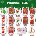 24 Pack Christmas Elf Ornament Crafts DIY Elf Hanging Decorations Make Your Own Christmas Craft with Xmas Craft Stickers for Winter Holiday Xmas Party Supplies Home Class Activities