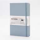 3 x Bullet Dotted Journal, A5 Dotted Notebook, 160 Pages, Leather Soft Cover, Elastic Closure, Ribbon Bookmark, 100 GSM Paper, Inner Pocket, 5.0" x 8.2" (Denim Blue)