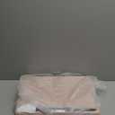 B FSOBEIIALEO Storage Ottoman Cube Small Sherpa Ottoman Foot Rest, Foldable Portable Boucle Ottomans, Faux Teddy Fur, Pink 16.5"x12.6"x12.6"