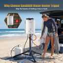 Tripod Stand for Propane Tankless Water Heater | Folding Tripod Base Suits Portable Gas Hot Water | Adjustable Heavy-Duty water heater Stand for outdoor,Camping,Patio,RV(Propane not include)