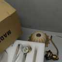 Vintage Wall Sconces with Brass Glass