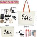 Mrs 2026 Bride Canvas Tote Bag, Gifts for Wedding BridalShower, Bachelorette Party, Miss to Mrs Bag, Bride to be Gifts, Christmas Personalized Bridesmaid Gift