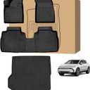 Peleus Floor Mats & Trunk Mat for 2024 2025 Chevy Equinox EV (Non Fuel),TPE All Weather Protection 2 Rows Car Floor Liners with Cargo Liner for Chevrolet Equinox EV (Non Fuel)