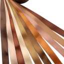 Double Face Polyester Satin Ribbon Brown Series Silk Smooth Satin Ribbon 16mm 5/8" x 2 Yards/Roll Total 20 Yards for Gift Wrapping Bows Making (Brown)