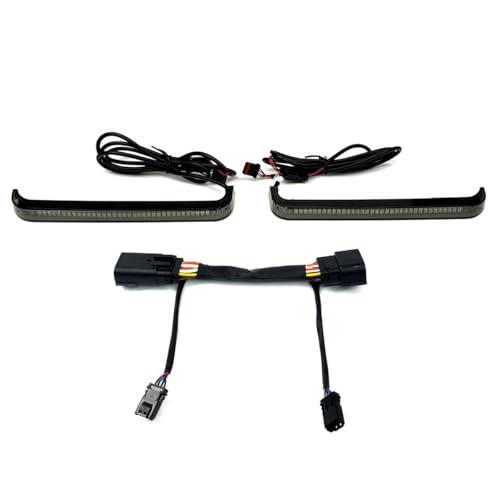 Best Connections Custom Dynamics Low-Profile LED Saddlebag Lights for Harley CVO & Touring Bikes - Smoke