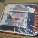 Lush Decor Basketball Game Reversible Quilt Queen Size 5 Piece Set, Full/Queen White & Navy - Kids Bedding Set - Queen Size Quilt - Sports Dcor