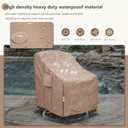 Patio Chair Covers for Outdoor Furniture Waterproof 4 Pack, Heavy Duty Waterproof Outdoor Swivel Chair Cover (30"W x34"D x36"H - Brown)