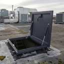 35.4"x35.4" Roof Access Hatch Security Door Galvanized Steel Skylight Lid with Handle (Attic Cellar Exit Cover Skylights Commercial Roof Hatch Vent Heavy-Duty Waterproof for Home Industry)