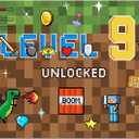 Pixel Backdrop 9 Year Old Birthday Party Decoration 7x5Ft Video Game Themed Banner Gaming Gamer Photo Background for Kids Boy Cake Table Supplies