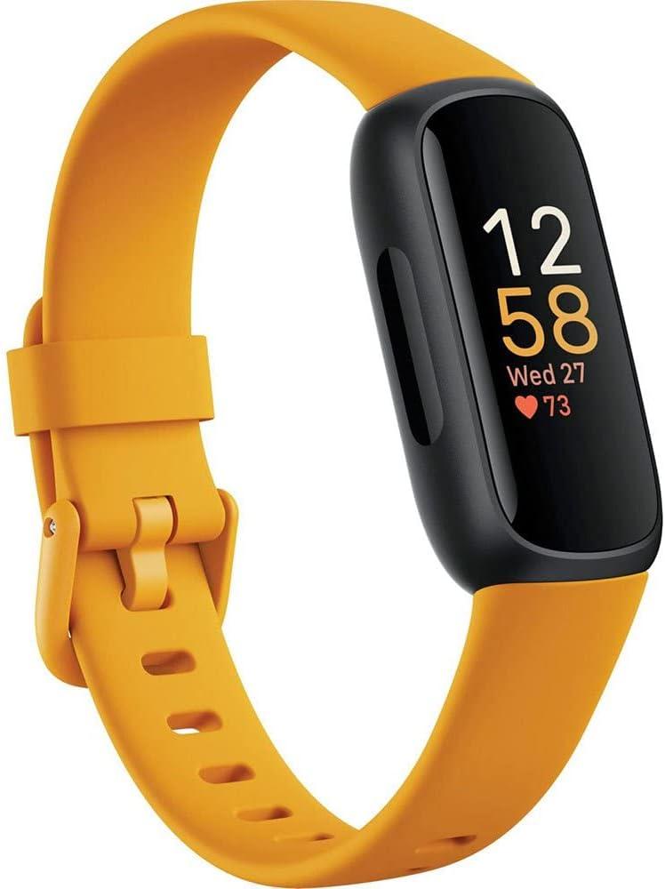 Fitbit Inspire 3 Fitness Tracker – Advanced Health Insights with Stress Management, Workout Intensity & Sleep Tracking, 24/7 Heart Rate, Includes Small and Large Classic Bands - Morning Glow/Black