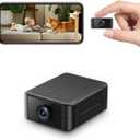 Hidden Camera 4K Mini Spy Camera, WiFi Security Camera with Night Vision, Motion Detection Alerts, Phone App Control, Rechargeable Battery, SD/Cloud Storage for Home, Office, Pet Monitoring, Black