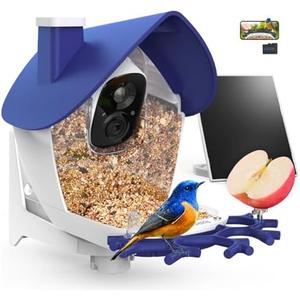 birdsnap® P33 - Smart Bird Feeder with Camera Solar Powered, 2K Video Bird Camera Feeder Live with 32GB Card, AI Identify Feather Species, Auto Record in Backyard, Ideal Gift for Birds Lover
