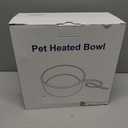 Pet Heated Bowl for Dog,Cat Warming Water Bowl with Chew Resistant Power Cord, Outdoor Waterproof Smart Uniform Heating for Small Animals Bird Chicken Rabbit Duck (108 fl oz, Blue)