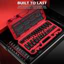 Hex Bit Impact Socket Set: 36-Piece with 4 Adapters, 1/4" 3/8" 1/2" Drive Master Allen Impact Socket Set, SAE and Metric, H5-H19 & 3/4"-5/64", Heavy Duty Storage Case, Automotive Mechanic