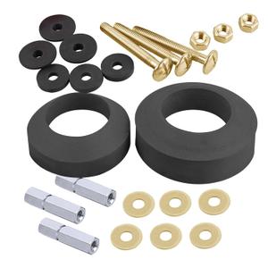 iFealClear Universal Toilet Tank to Bowl Gaskets with 3 Pack Hardware Replacements, Toilet Replacement Kit Inside Tank Fits Most 2-Inch/2.5-Inch Flush Valve Opening Toilet Tanks, 2 Pack