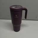 REDUCE Chiller Vacuum Insulated 40 oz Tumbler with Spill-Proof Silicone Straw - Sustainable Tritan Lid with Water Intake Markers - Soft Sit Base Travel Mug - Dishwasher Safe - Midnight Plum
