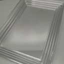 6 Pack Extra Large Plastic Serving Trays for Party - 16 x 11 Clear Plastic Tray - Heavy Duty Trays for Food - Rectangular Party Serving Trays and Platters (Clear)