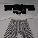 Baby Boy Kimono Romper Suit Japanese Costumes Infant Cotton Samurai Outfits (2-3T, Black White)