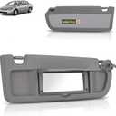 Sun Visor Right Passenger Side Compatible with Honda Civic 2006-2011 Atlas Gray Replaces 83230-SNA-A01ZA 83230-SNA-A01ZC - Sunshade with Vanity Mirror Dark Grey