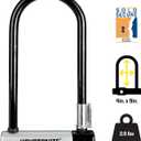 Kryptonite Kryptolok Standard Bike U-Lock, Heavy Duty Anti-Theft Bicycle U Lock, 12.7mm Shackle with Mounting Bracket and Keys, High Security Lock for Bicycles Scooters