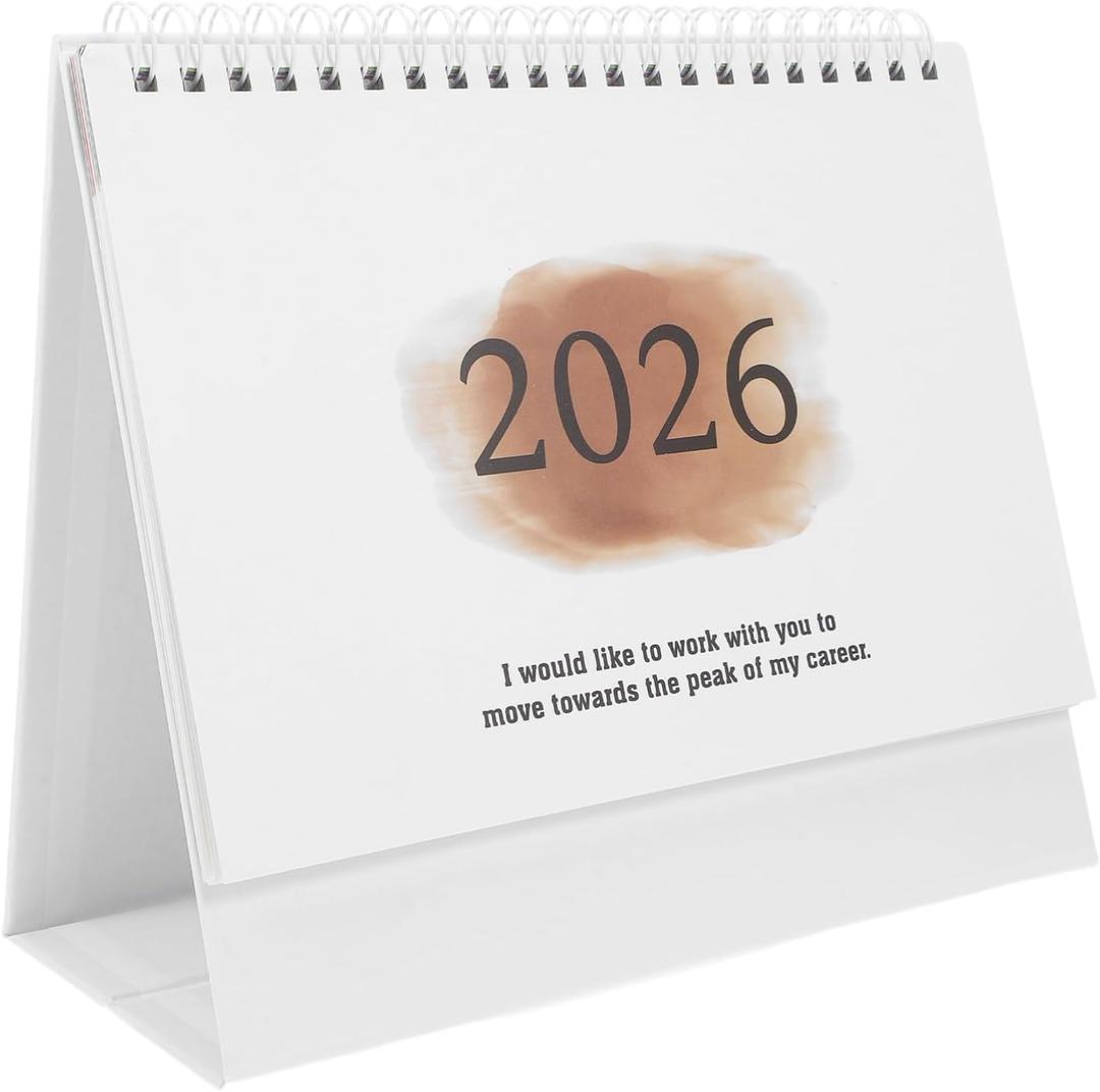 Small Desk Calendar 2026, Small Standing Flip Desk Calendar 2026: July 2025-December 2026, Monthly Planner For Scheduling, Organizing, Home & Office - Brown (Coffee)